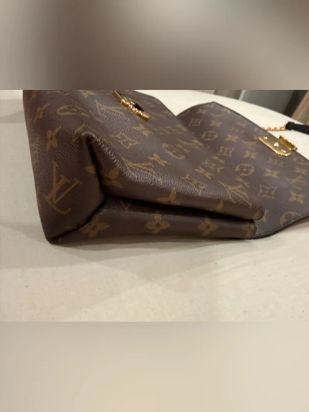 Louis Vuitton Saint Placide brown monogram with red trim